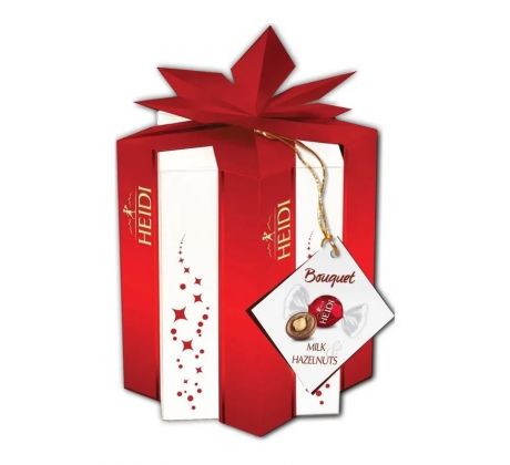 Heidi Gift Box Star Hazelnut 140g  Červený